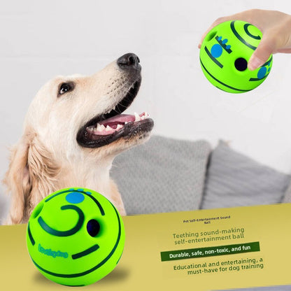 Interactive Rolling Squeaky Ball Dog Toy