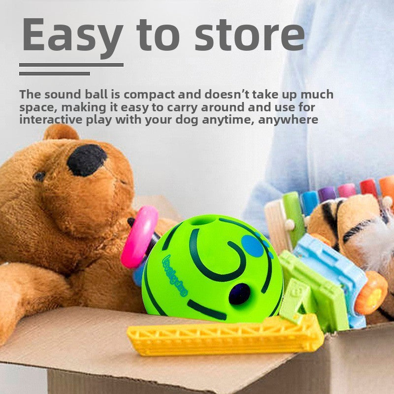 Interactive Rolling Squeaky Ball Dog Toy